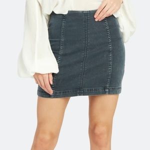 Washed Black Free People Mini Skirt